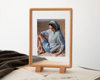 Solid Wood Photo Frame - Walnut Picture Frame - Beech Photo Frame - Free Photo Print - Custom Size - Anniversary Gift
