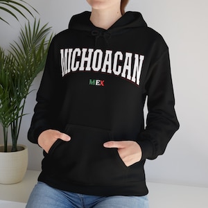 Michoacan Mexico Reishoodie Mexico Vakantie Hoodie Meisjesreis Ahi Los Gallos zoon Finos Muchachas Bonitas Mexico Staat Hoodie