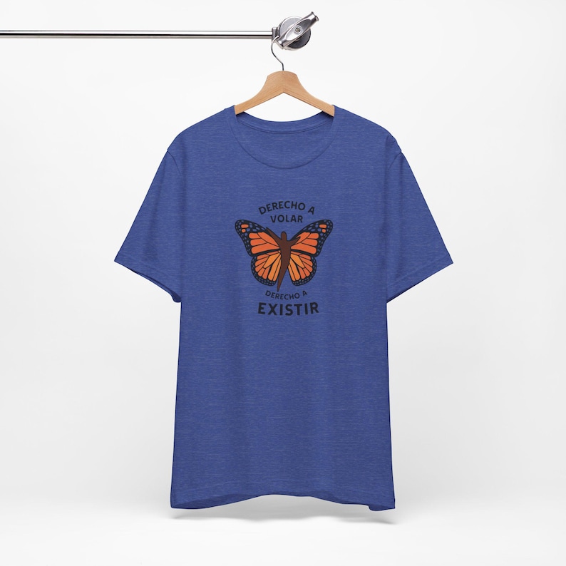 Mexican pride shirt Camiseta Protesta Migrante Derecho a Volar, Derecho a Existir Mariposa Monarca Solidaridad Justicia Activismo Cultural immagine 3