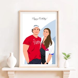 Custom Cartoon Portrait, Birthday Gift For Him, Couple Illustration, Faceless Portrait, Personalized Gift For Boyfriend, Drawing From Photo
