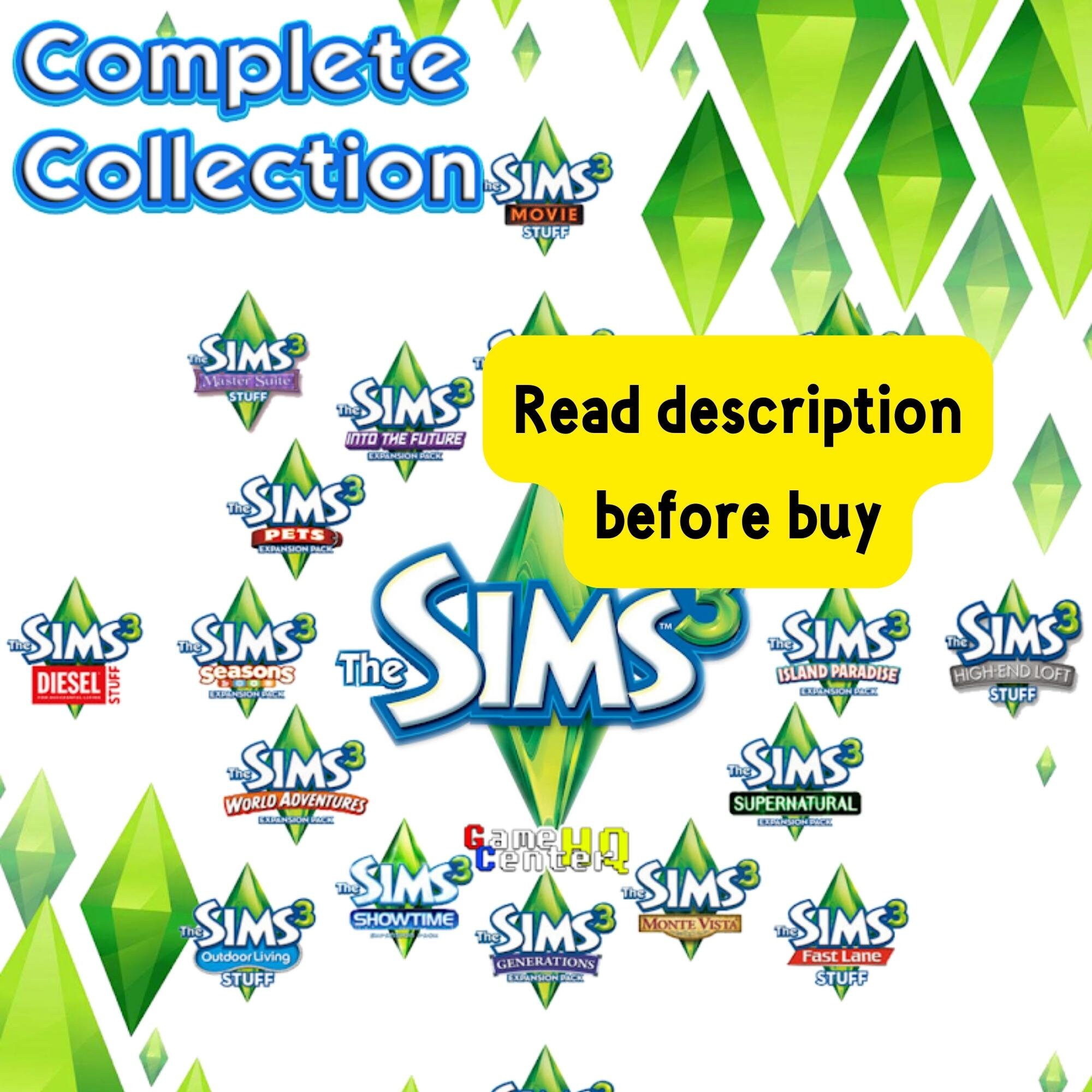The Sims 3 Complete Collection All DLC Expansions Etsy