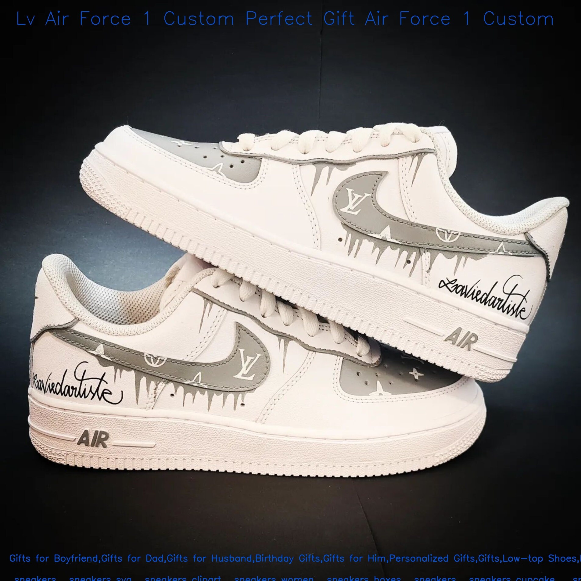 Nike air force shop custom louis vuitton