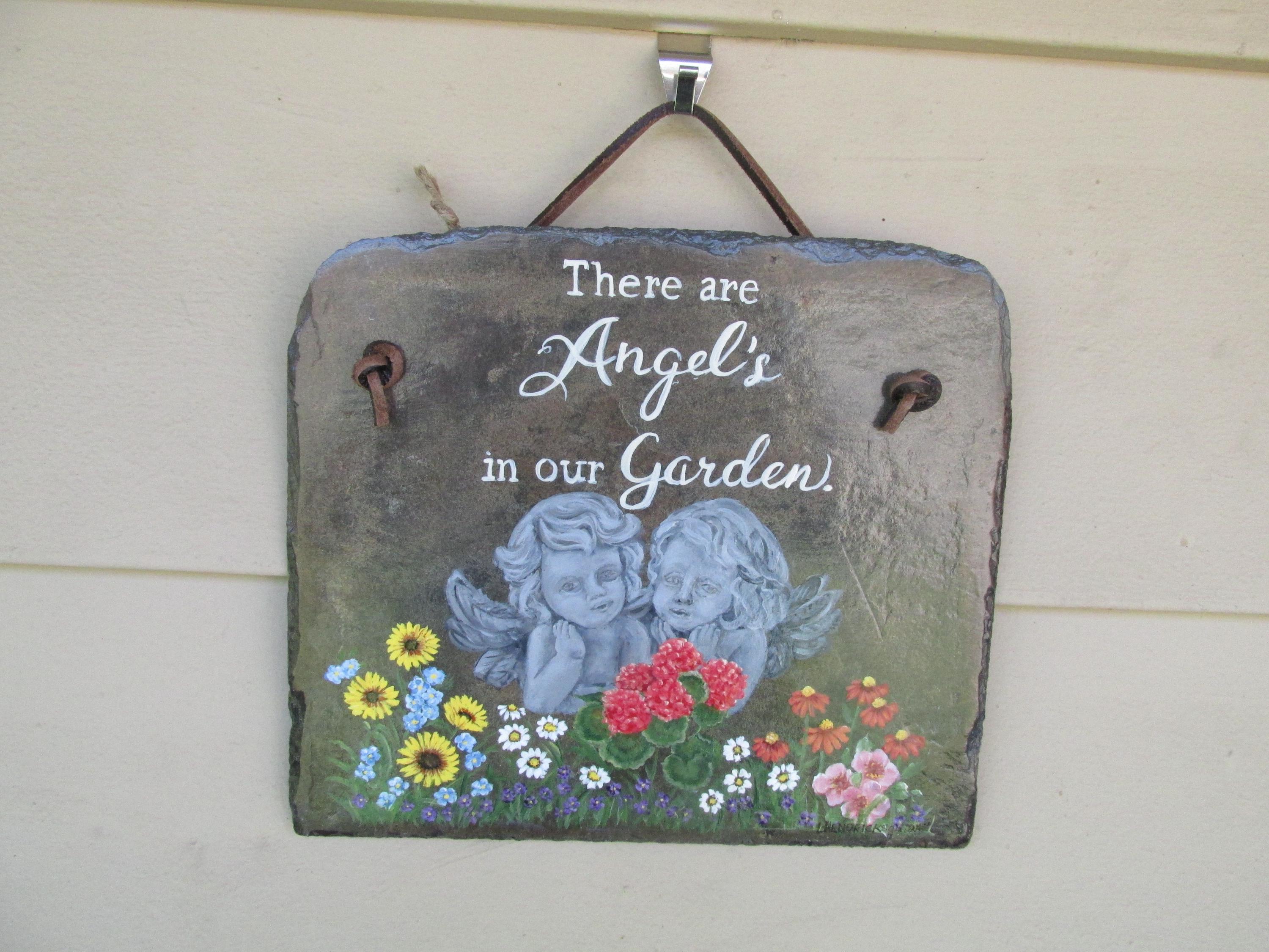 Painted Garden Slates - Etsy