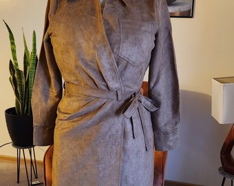 Banana Republic Brown suede trench coat