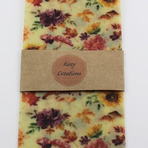 Fall Mushrooms beeswax wrap