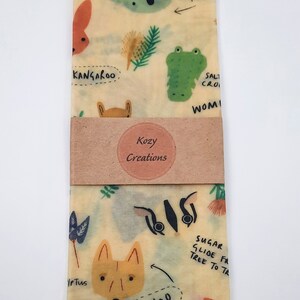 The Outback Animals beeswax wrap