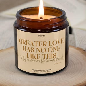 Affirmation candle gift Godly Gifts Jesus Loves you Friends Tough Times gift candle Church bible group gift, Pastor Gift Christian candle