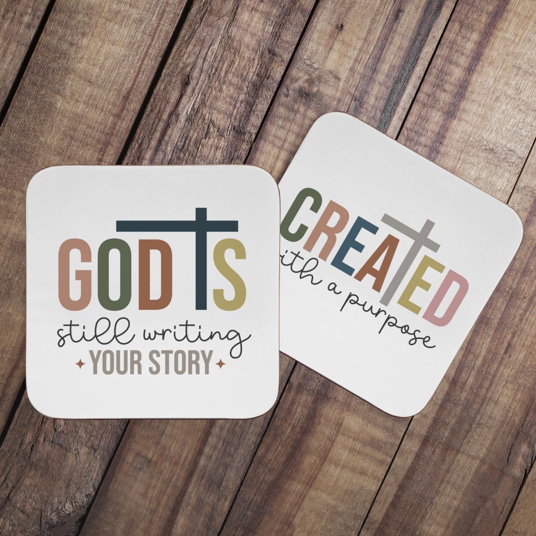 Bible Verse Coasters Set Gift Christian Home Decor, Godly New House ...