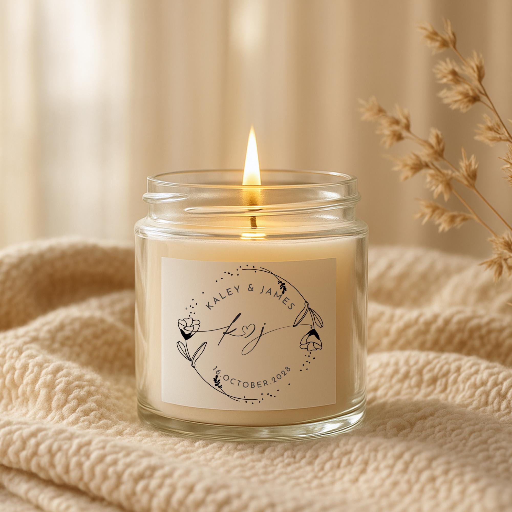 Rehearsal Dinner Candle Favors