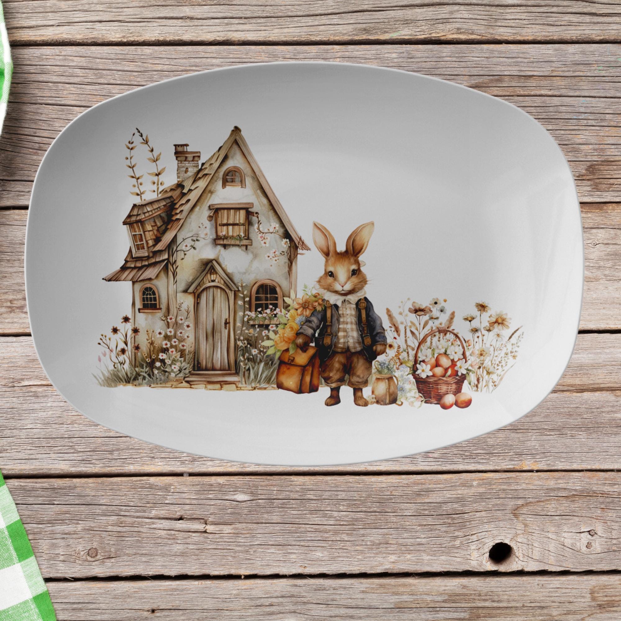 Francessca Bunny Rectangle Platter - 12 x 6.5 main image 0