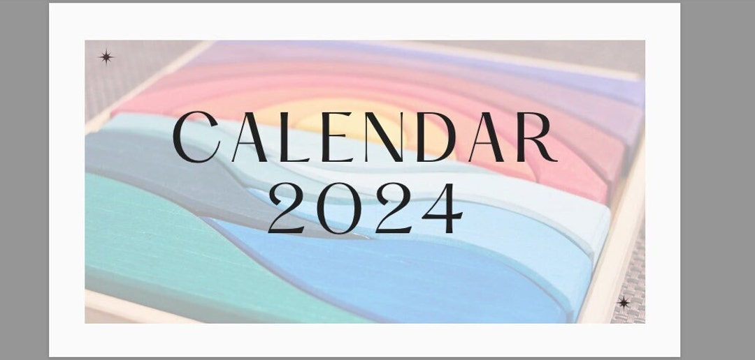 Steiner Inspired Calendar 2024 With Monthly Affirmations, Home Planner