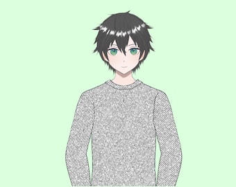 Vorgefertigtes Vtuber Modell, Live 2D Vtuber Modell Anime niedlichen Anime Katze Jungen für Vtubing Piercing virtuellen Streamer voll montiert bereit zu verwenden