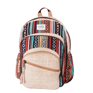 RARA Hemp backpack unique/hippie design Neplese backpack for hiking, walking and many more