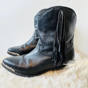 Vintage leren zodiac cowgirl-laarzen