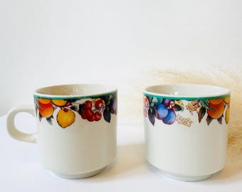 Vintage Cottagecore-koffiekop, set van 2