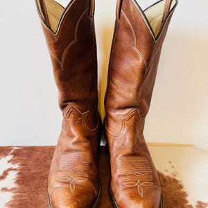 Vintage Tony Lama Leather Cowboy Boot