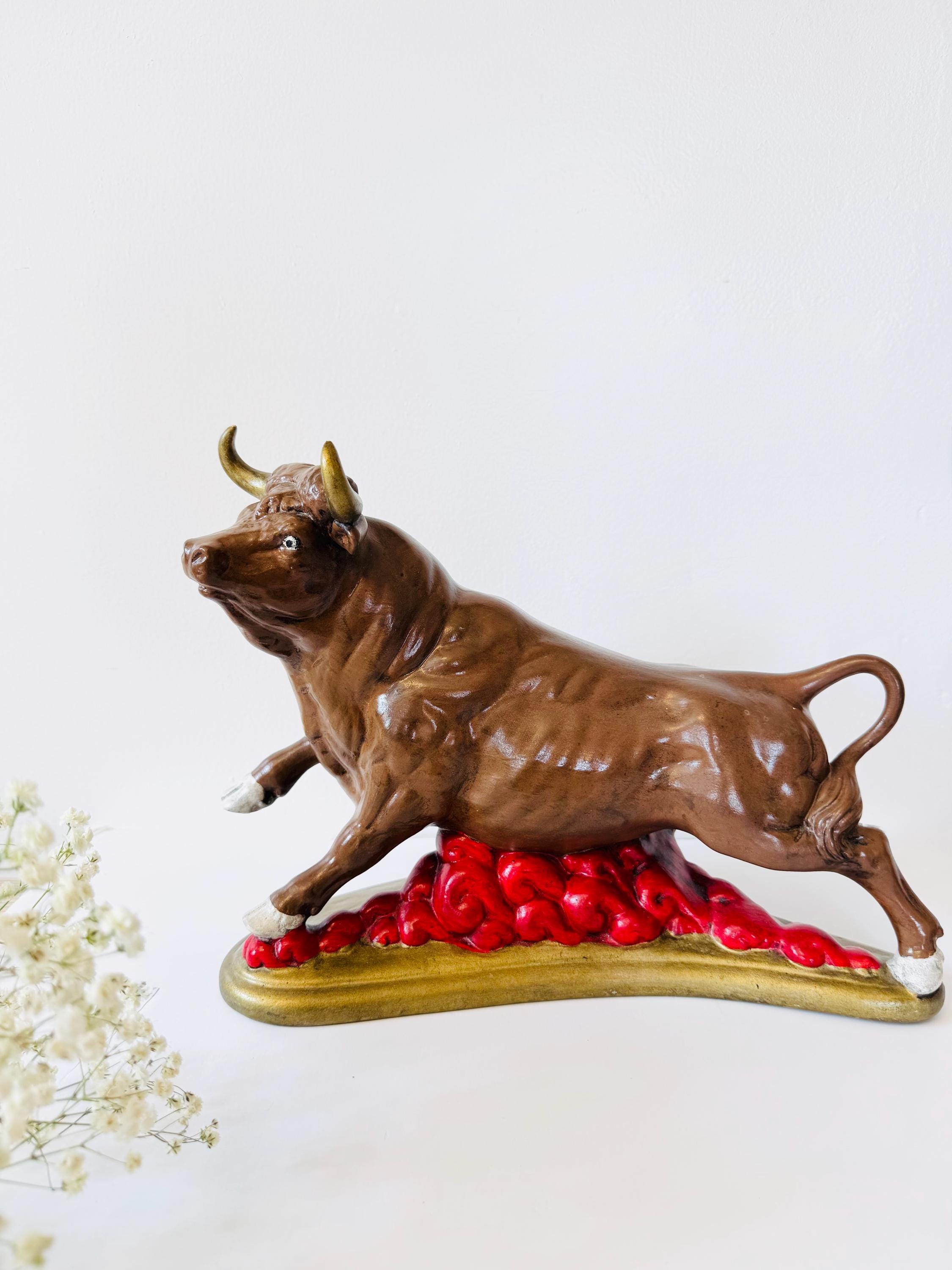 Retro Ceramic Red Bull - Etsy