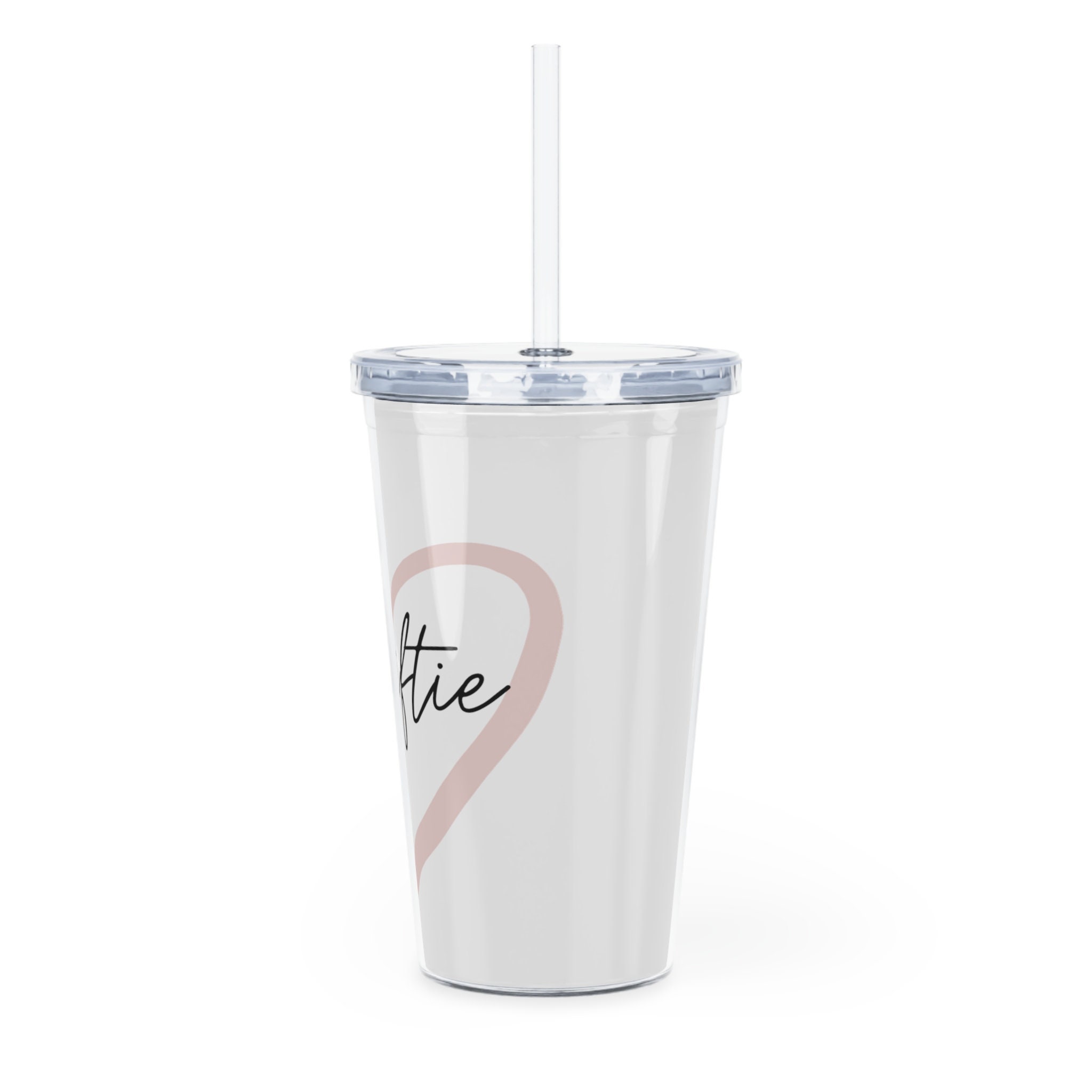 Taylor Swift with straw charm tumbler