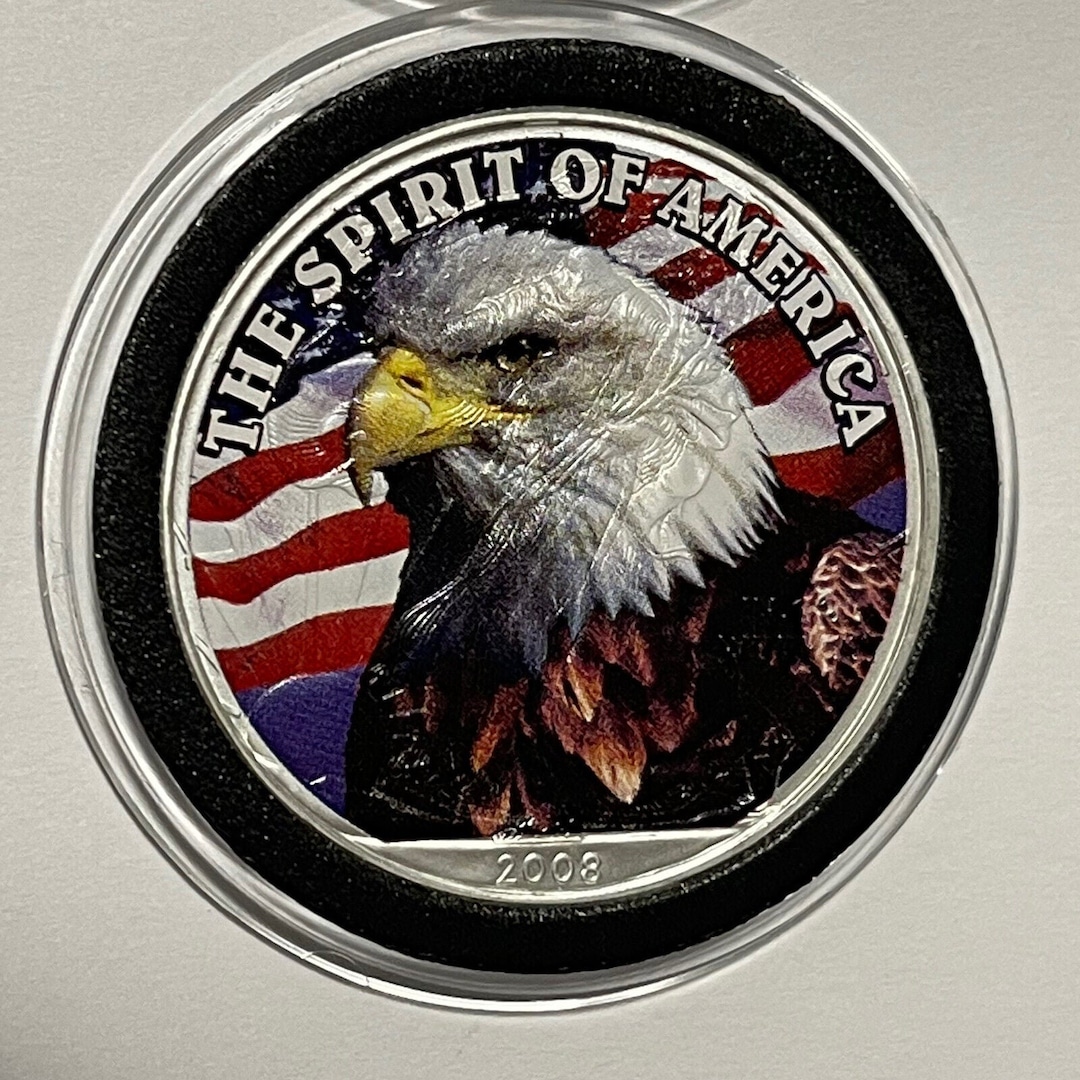 2008 Colorized American Silver Eagle Coin 1oz. .999 Etsy