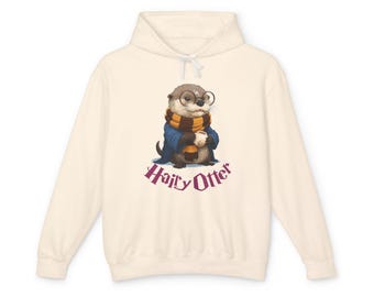 Hairy Otter hoodie | Otter Wizard Illustration Hooded Comfort Colors Sweatshirt