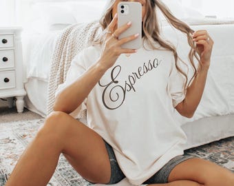 Espresso Unisex plaggfärgad t-shirt