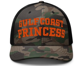Gulf Coast Princess Embroidered Camo Trucker Hat
