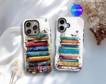 Custom Birthday Gift For Book Readers: Book Lover iPhone 17/16/15 Pro Max Case, Literary Gifts For Family