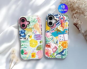 Orange and Lemon iphone 17/16/15/14 Pro Max Case: Preppy Coquette Pink Phone Case