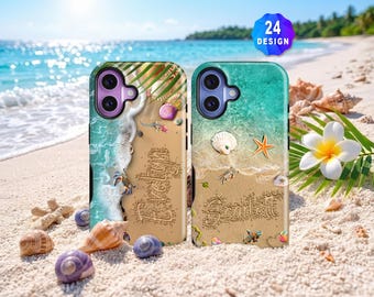 Custom Ocean Beach Sand iPhone 17 16 15 14 Case, Protective  Summer Phone Case