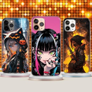 Funda de teléfono anime iphone 13, Manga Japanese Anime Art Mood Board Collage Phone Case, iPhone 15 14 13 Pro MagSafe Case, Samsung S24 S23 S22