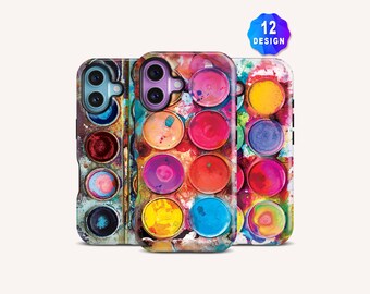 Paint Palette Phone Art Case for iphone 17/16/15/14 Pro Max :  Painter gifts ideas