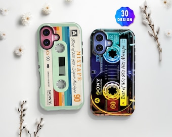 Retro 80s 90s Nostalgia Gifts: Mixtape Cassette Tape iPhone 17/16/15/14 Pro Case