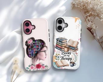 Book Lover Phone Case: Bookish iPhone 17/16/15/14 Pro Case, Bookworm Birthday Gift for Book Lover Girls