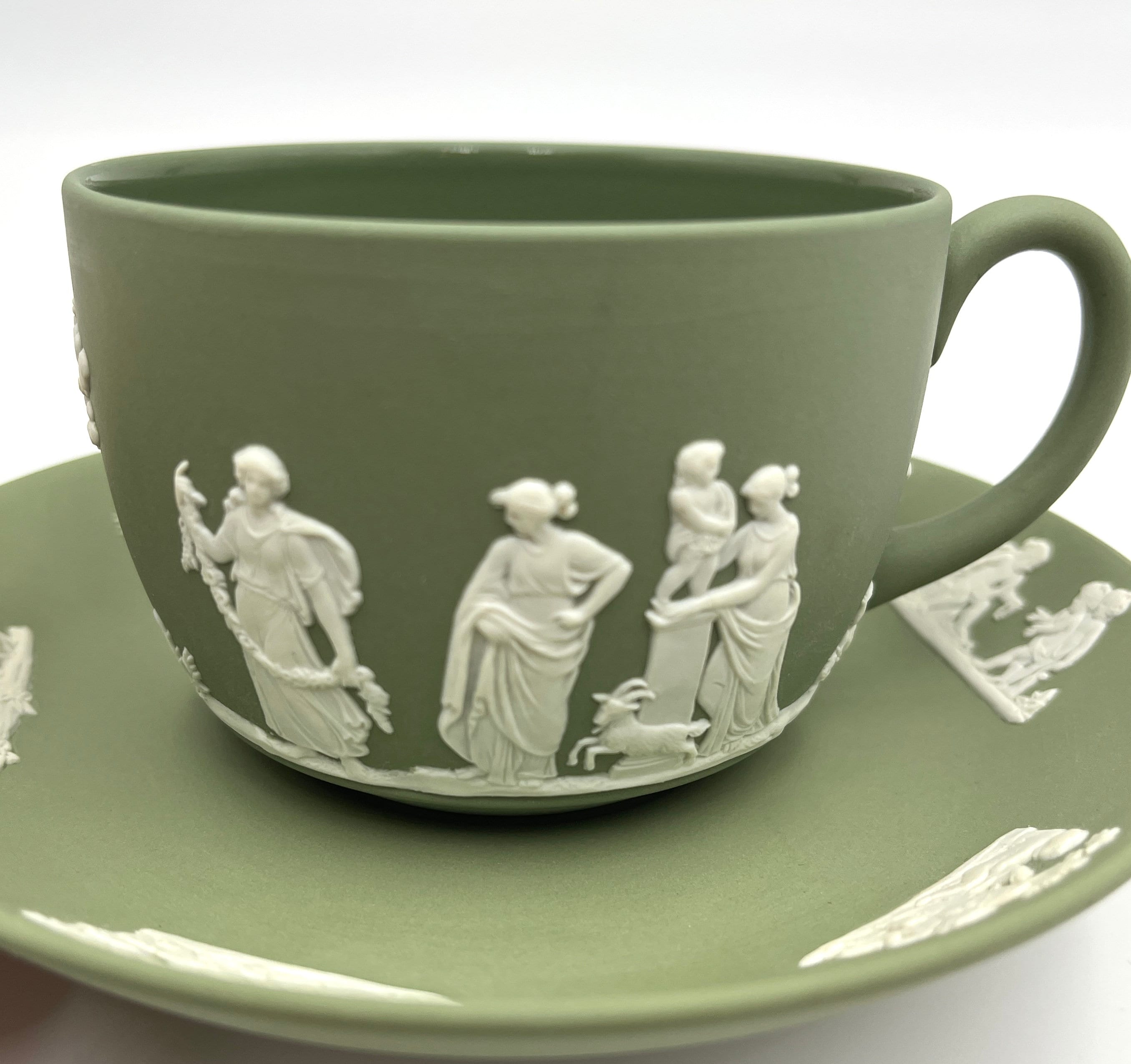 ウェジウッド Old・JASPER Cup&Saucer = LT.GREEN (1級品) 【公式通販】