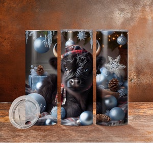 Alleen hooglandkoe baby blauw sublimatie afbeelding.&quot;B&quot;