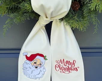 Vintage Santa Clause wreath sash