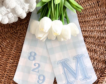 Gingham wreath sash