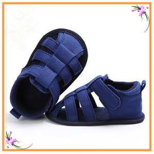 Sandales mignonnes pour bébé, sandales dété pour bébé, sandales pour tout-petits, chaussures pour bébé dété, vêtements pour bébé, pantoufles pour bébé, sandales pour bébé garçon, cadeau de baby shower Navy