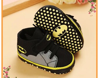 Infant Sneakers, Batman Shoes, Gift for Grandchild, Casual Baby Shoes, Toddler Shoes, Baby Boy Shoes, Winter Baby Boots, Baby First Shoes