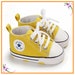 Yellow Baby Shoes, Yellow Shoes, Yellow Sneakers, Canvas Baby Shoes ...