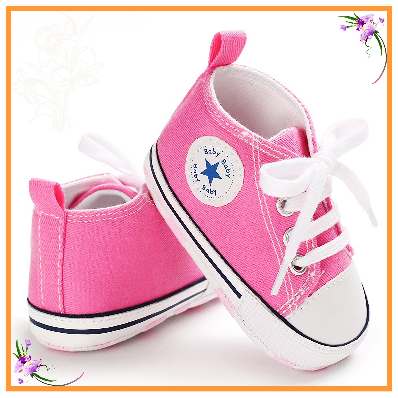 Baby Doe Pink Stripe Sneakers main image 1