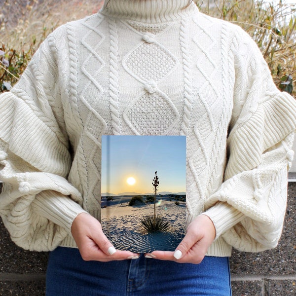 New Mexico, 2, whitesands, Sunset, journal-gifted, notebooks, artful journal, keepsake book, hardcover journal, giftidea