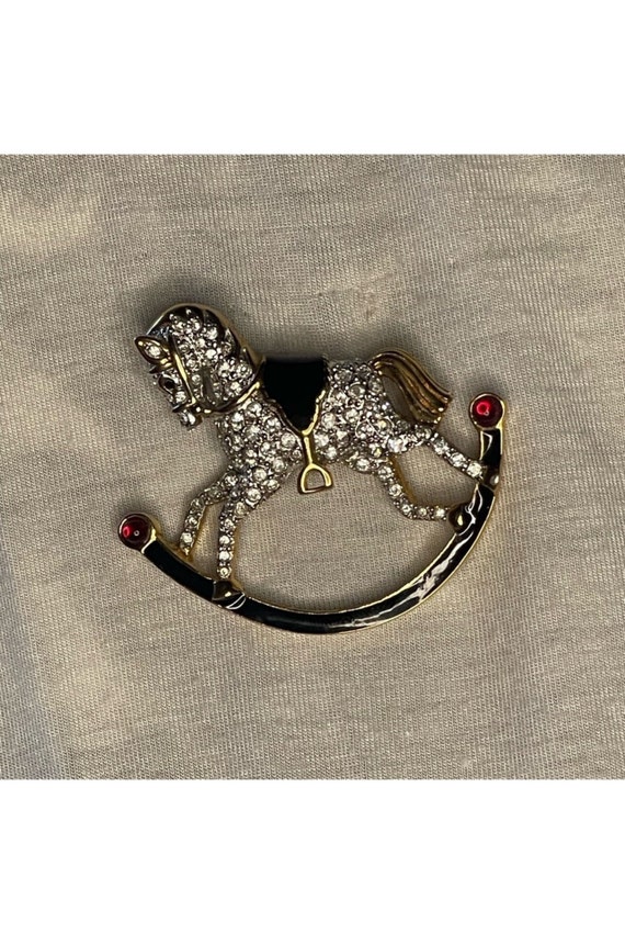 Vintage Rocking Horse Pin Brooch