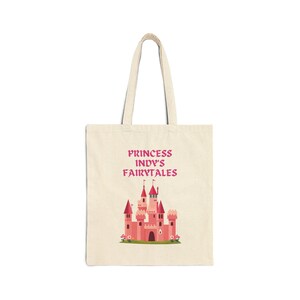 Cartable princesse personnalisé Contes de fées | Sac de bibliothèque personnalisé pour enfants, sac de bibliothèque pour enfants, cadeau prénom personnalisé, cadeau pour lecteurs, cadeau enfant personnalisé