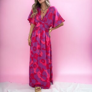 Maxi Floral Dress for that Winter Vacation, Warm Nights, Valentines