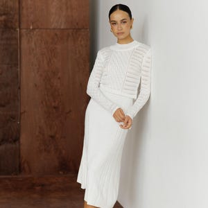 winter white knit dress Milky Sweater Dress. Knitted Dress. Cotton Midi. Dress CHDDISCO Malm Dresser Overlay, Ikea Shoe Size (UK):10.5 Explore more sweater dresses