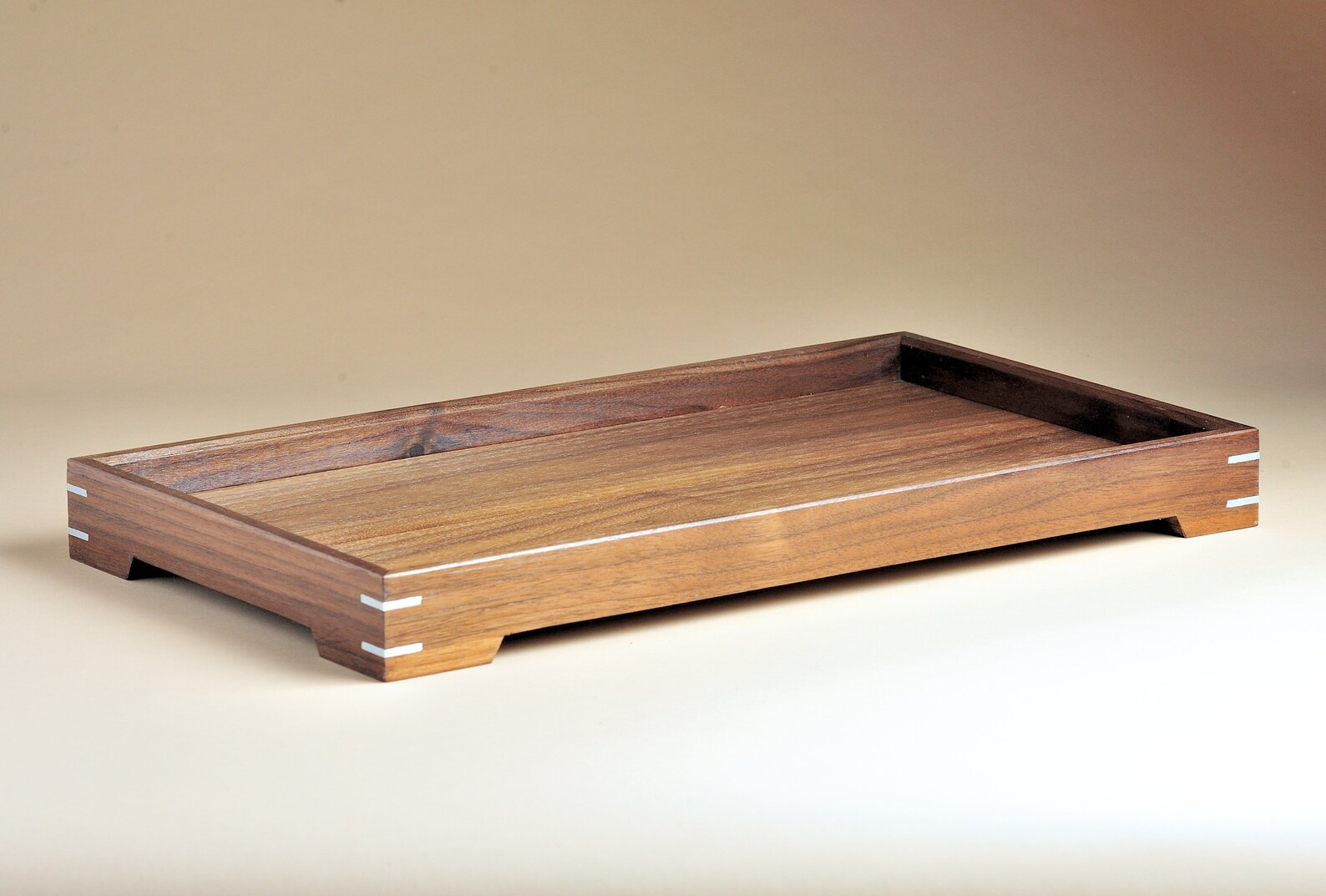 Walnut Tray With Metal Spline Inserts - Etsy