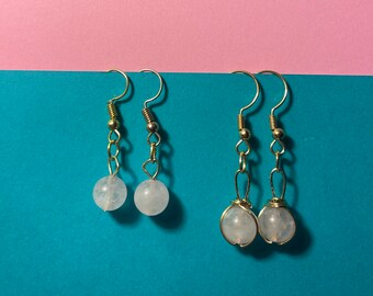 Rose quartz earrings