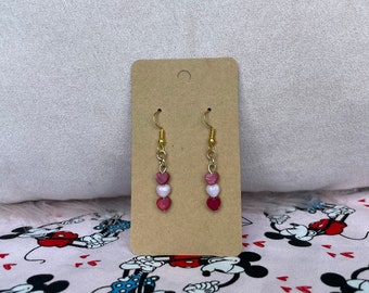 Pink and Red Stacked Hearts