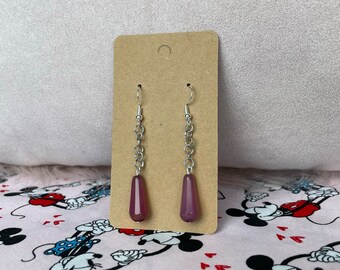 Pink Droplet Earrings